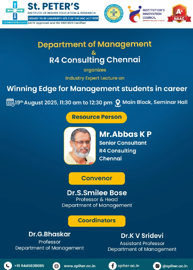 Lecture On Winning Edge for Management Students In Career