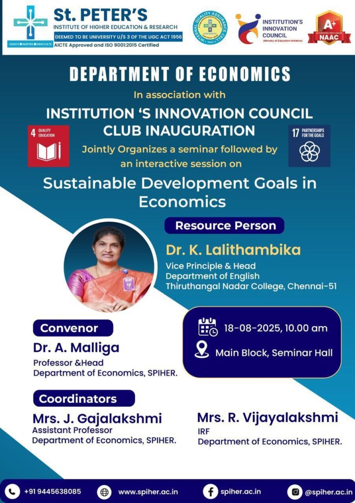 Session On Sustainable Development Goals in Economics