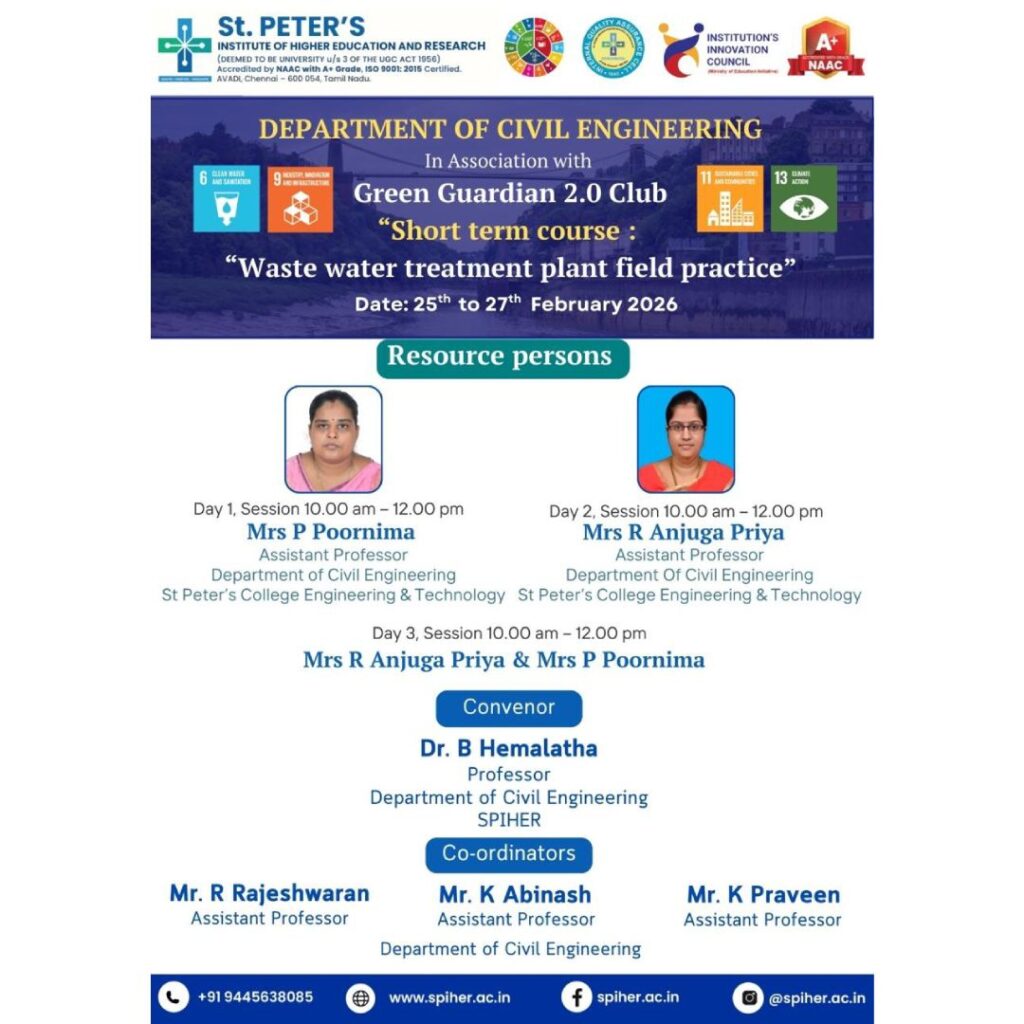 Waste Water Treatment Plant Field Practice