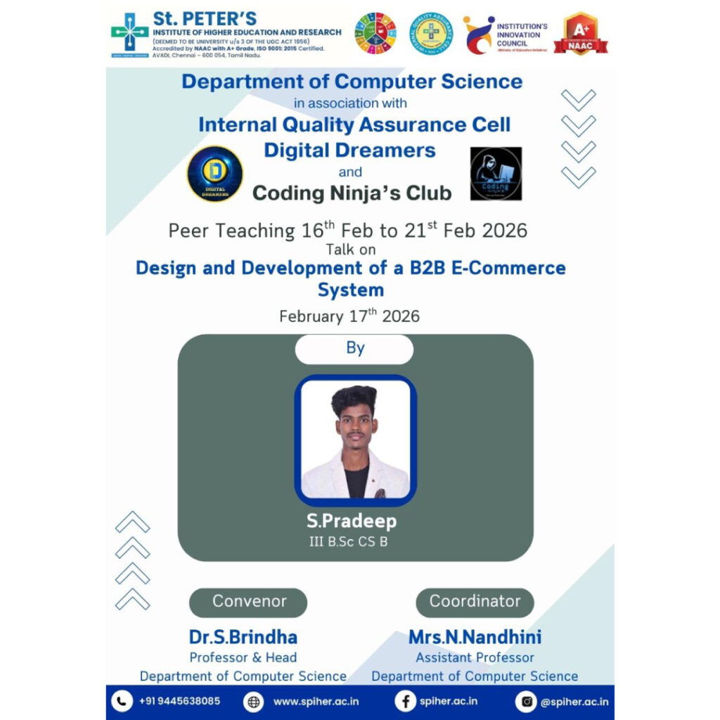 Talk on Design and Development of a B2B E-Commerce System