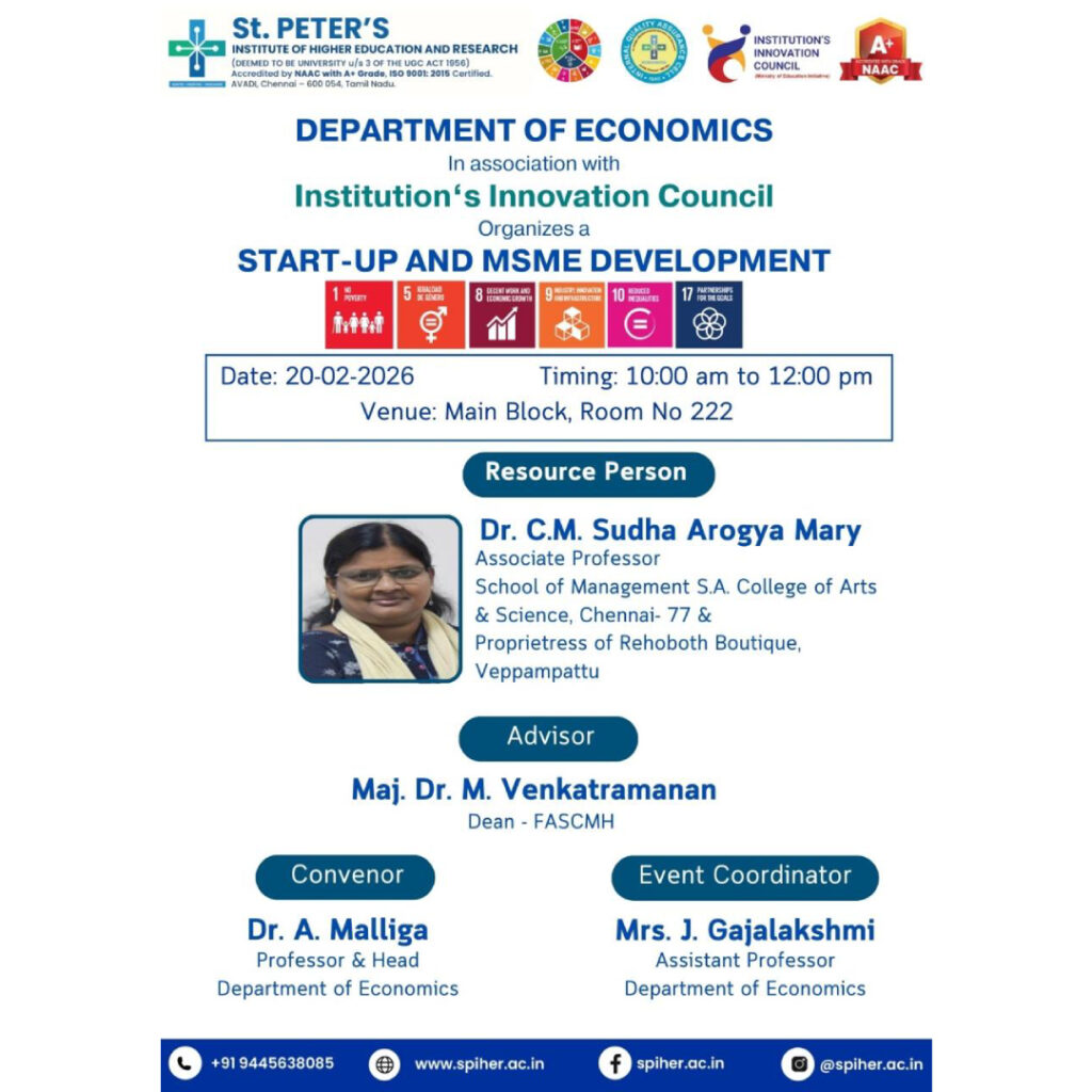 START-UP AND MSME DEVELOPMENT