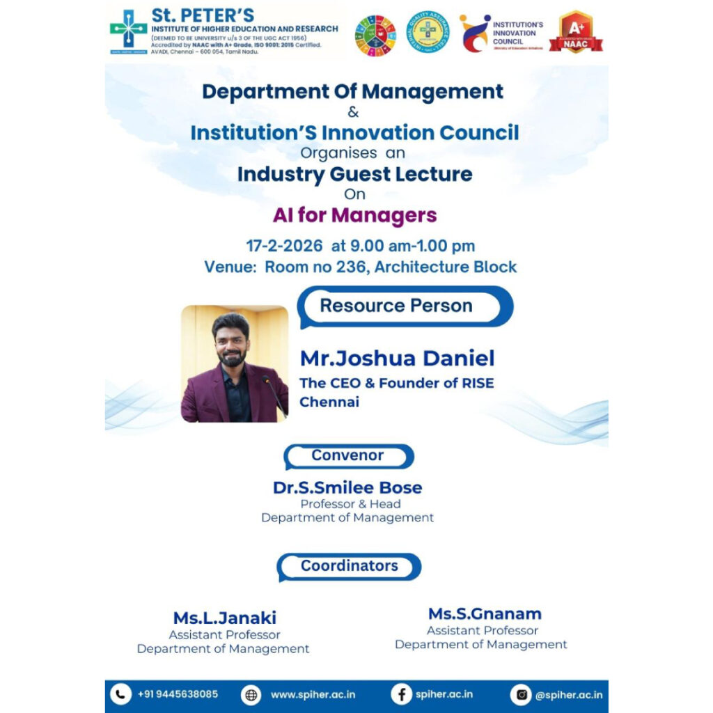 Industry Guest Lecture On Al for Managers