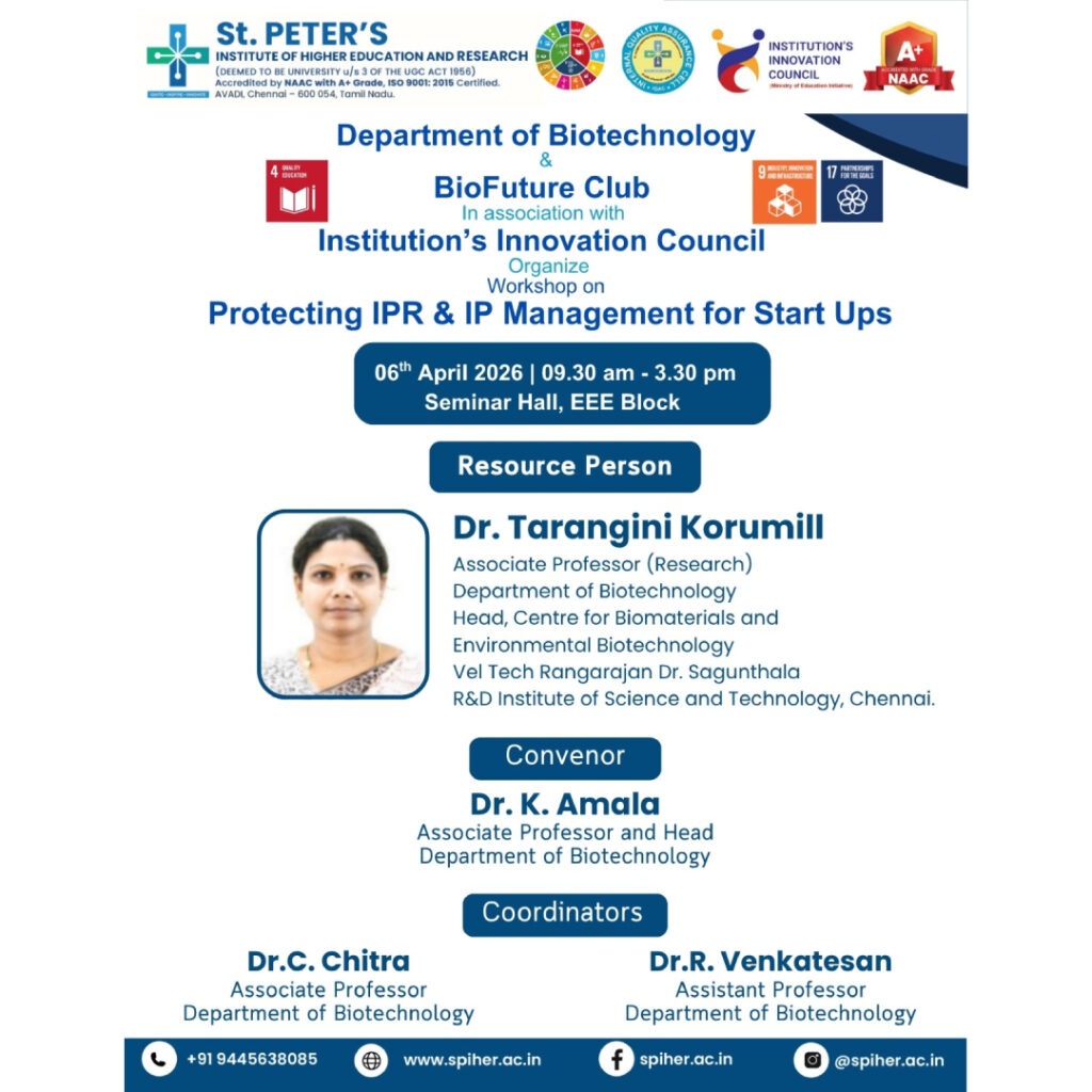 Workshop on Protecting IPR & IP Management for Start Ups