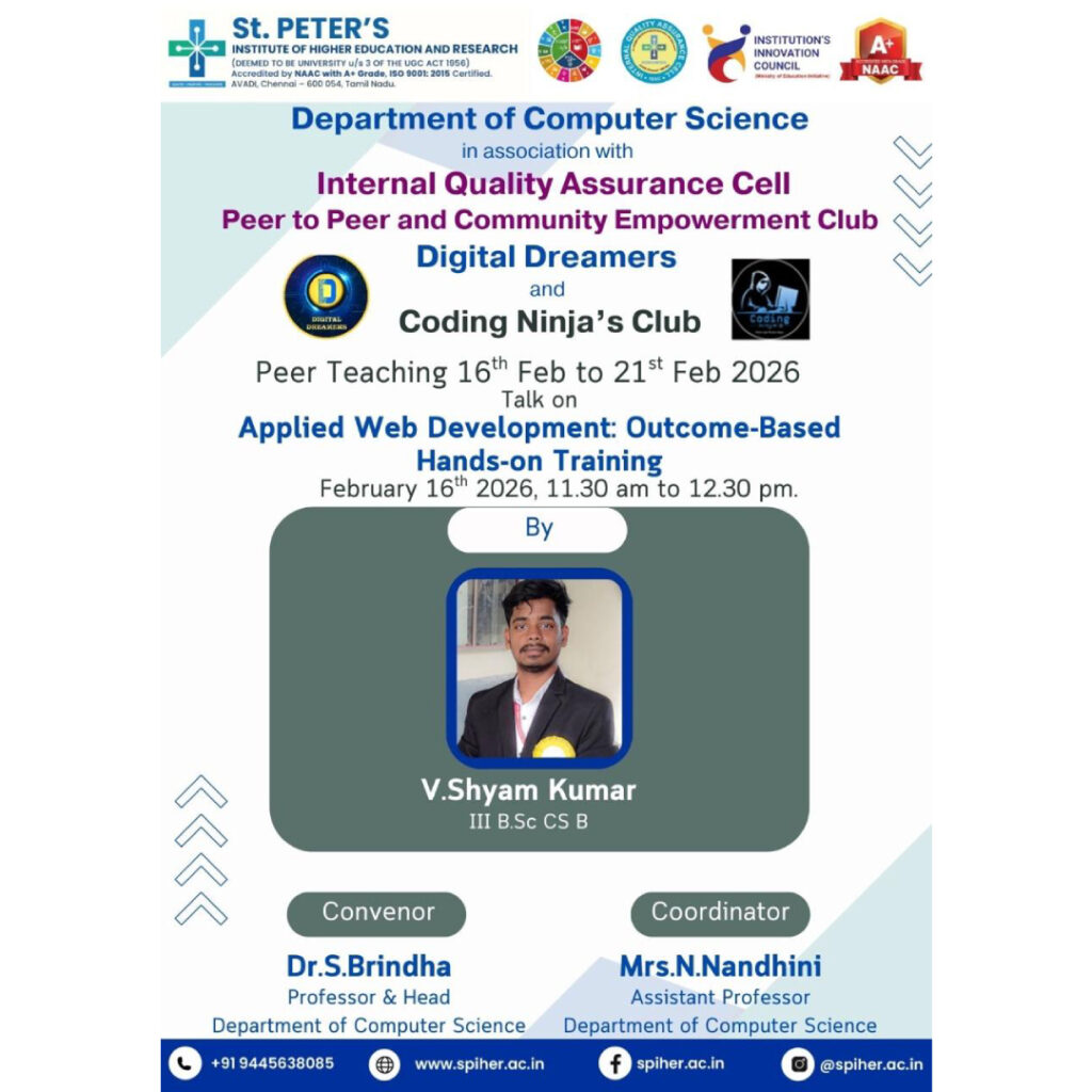 Talk on Applied Web Development: Outcome-Based Hands-on Training