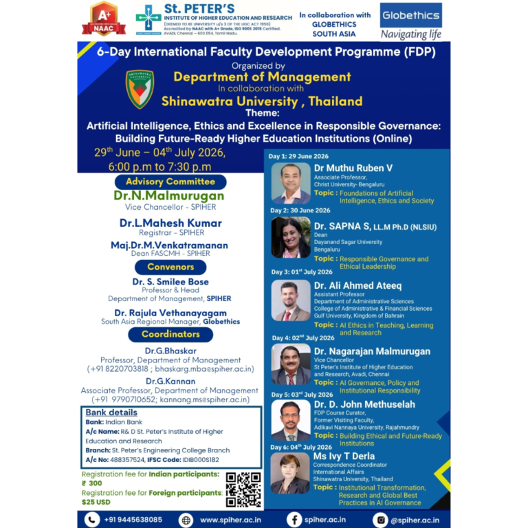 Six Day International Faculty Development Programme (FDP)