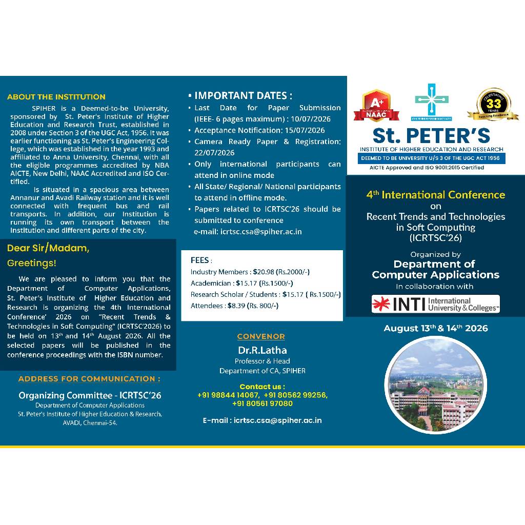 4th International Conference ICRTSC’26
