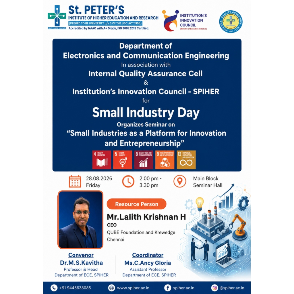“Small Industries as a Platform for Innovation and Entrepreneurship”